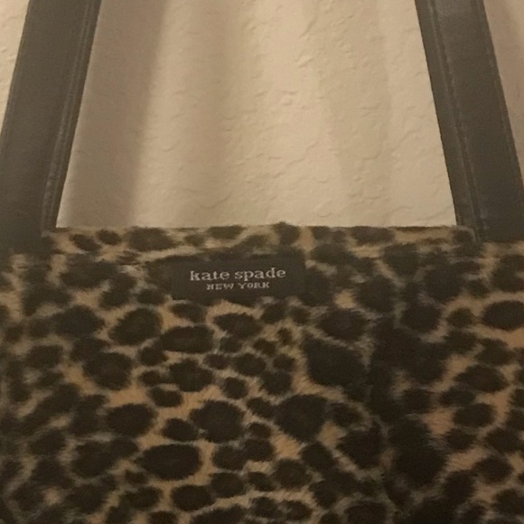 Faux animal print fur Kate Spade bag - Picture 2 of 6